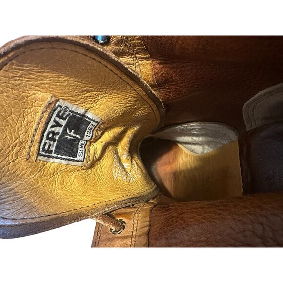 Frye Vintage Sabrina Brown Lace Up Ankle Boot Size 9.5 - Picture 8 of 11